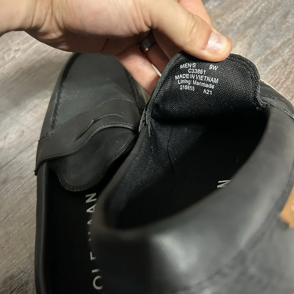 Cole Haan Nantucket Penny Loafers Black Leather Men's Size 9M